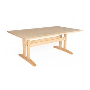 Green Furniture  - Spisebord model 801 m/ udtræk til 2 pl. - Massiv bøg lak - Mål: 105 x 160 cm.